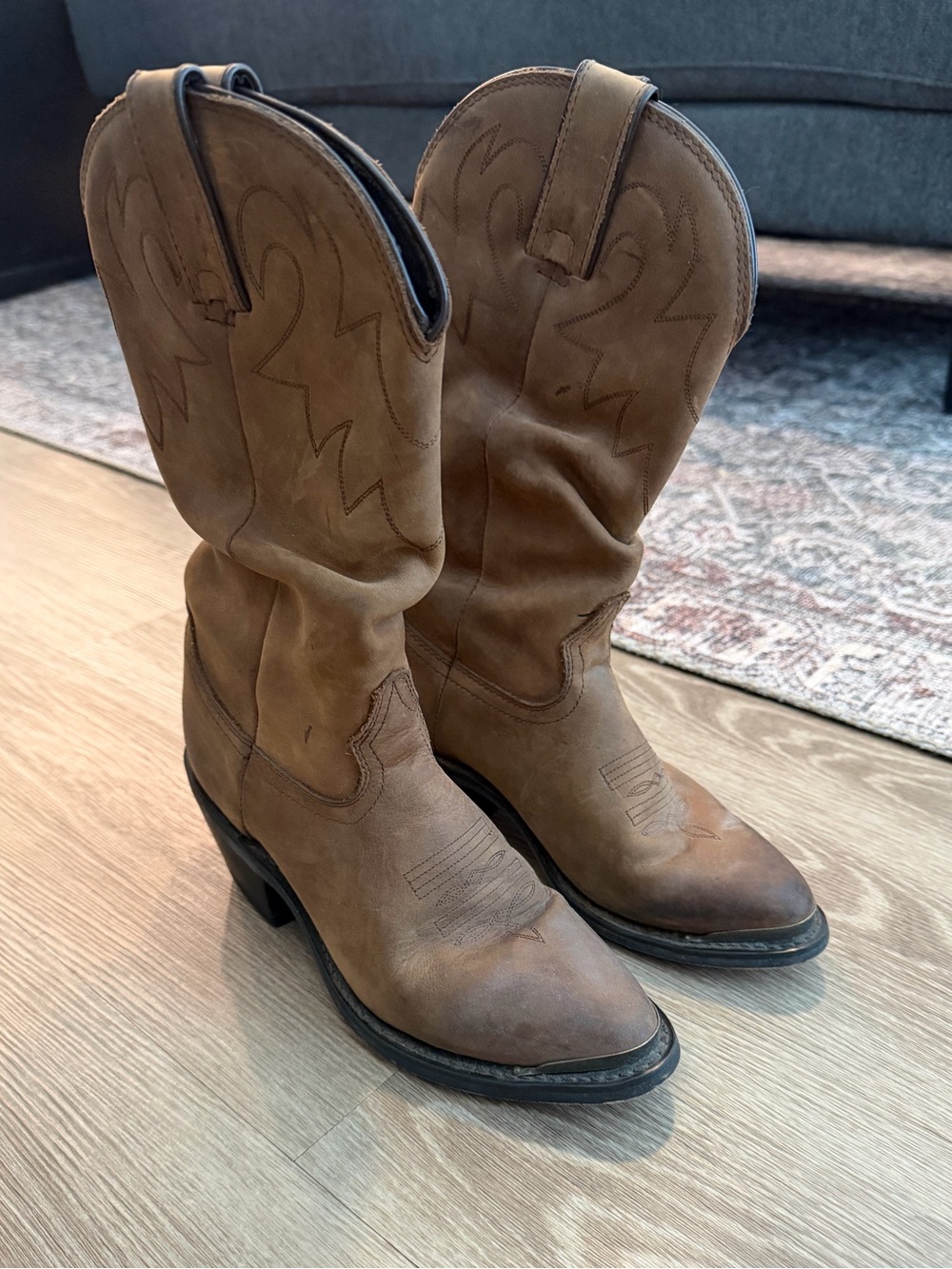 Women’s Durango Brown Leather Slouch Boots Size 6
